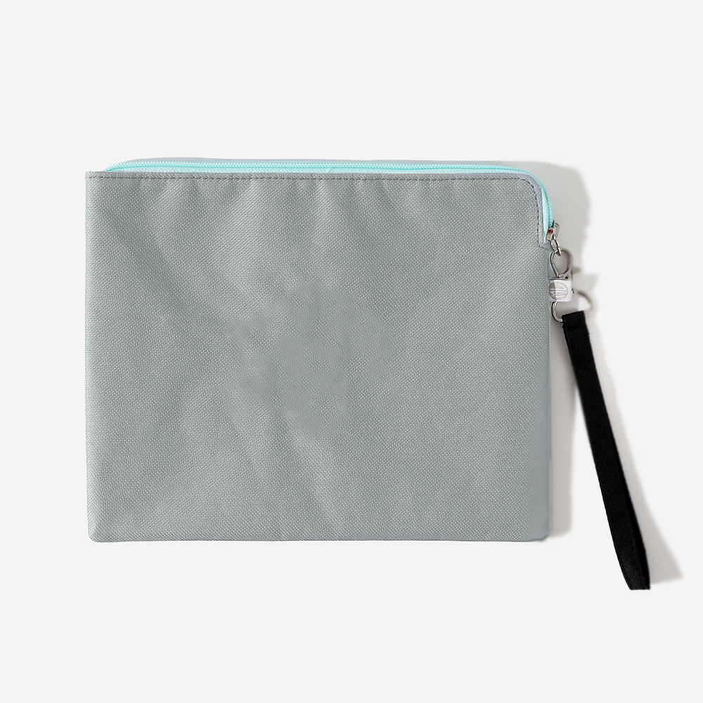 Colorful Marble Wristlet Pouch with Chenille Letters