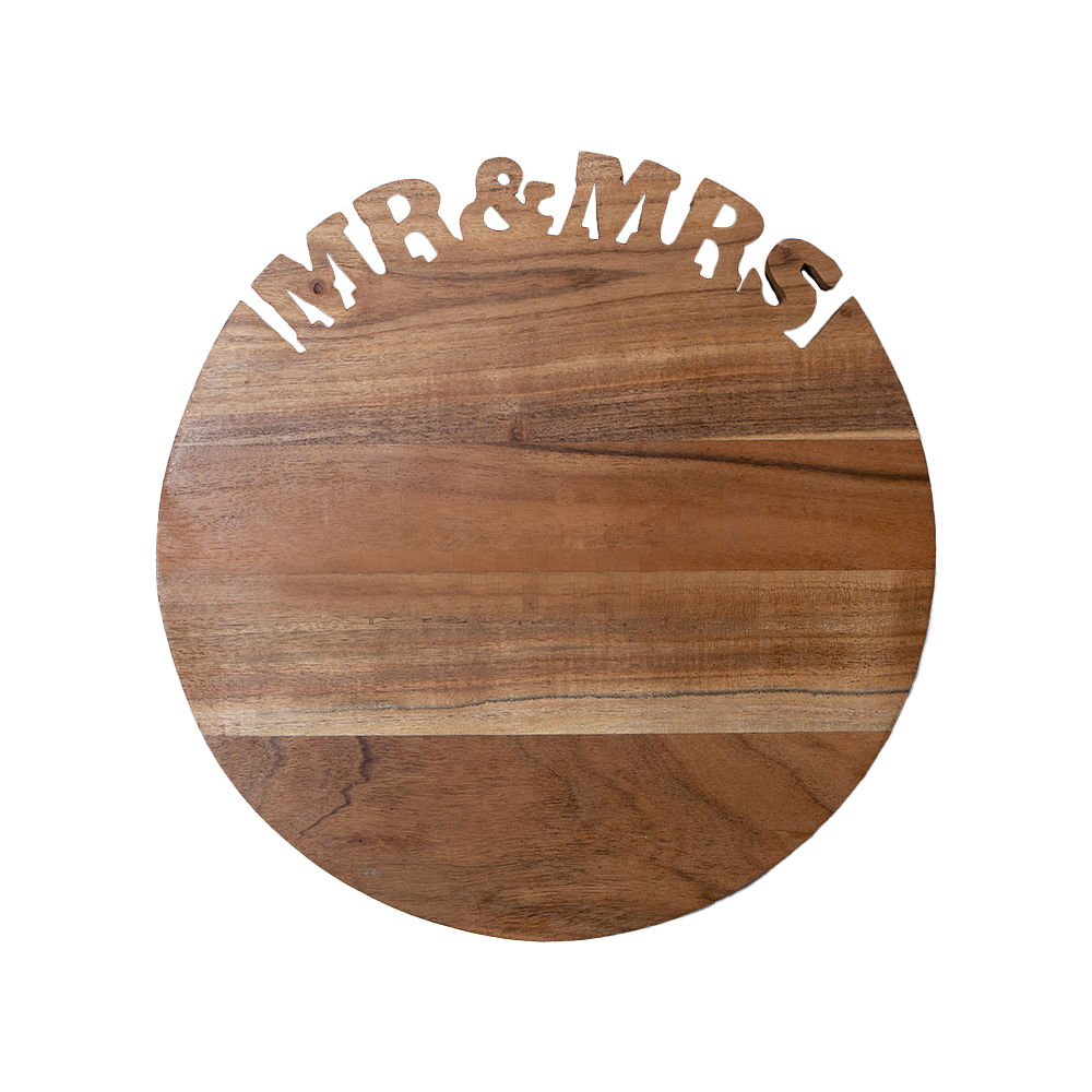 name on wedding cutting board