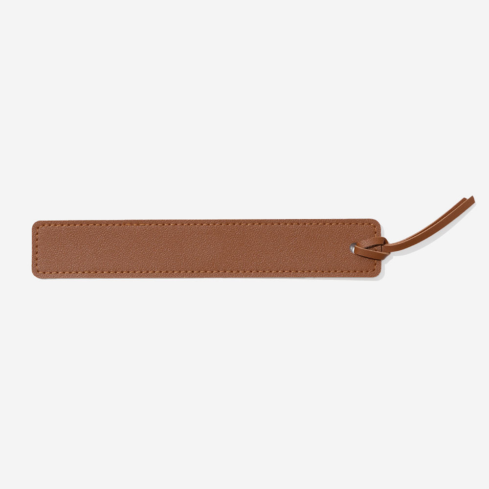 Monogrammed Classic Bookmark | Brown