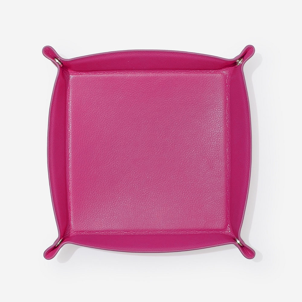 Monogrammed Valet Tray | Hot Pink