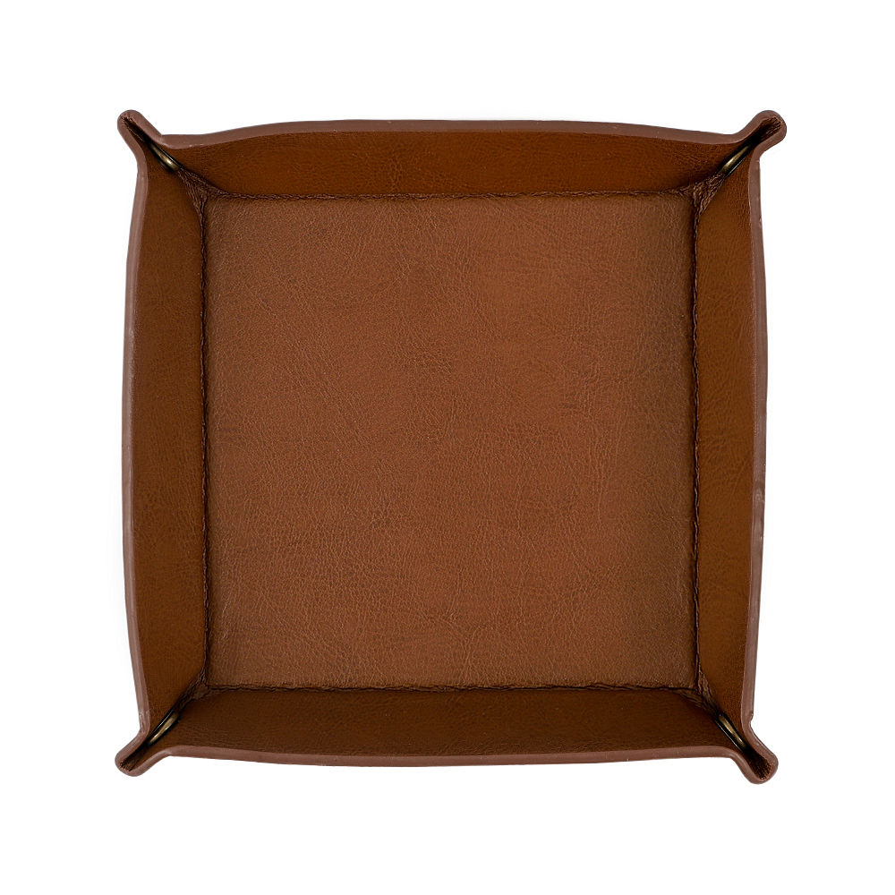 personalized men's leather gifts. monogrammed leather valet tray