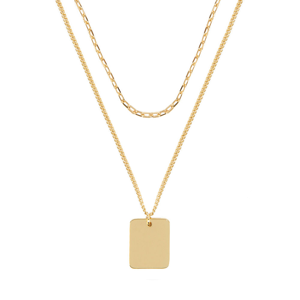 Personalized Layered Pendant Necklace