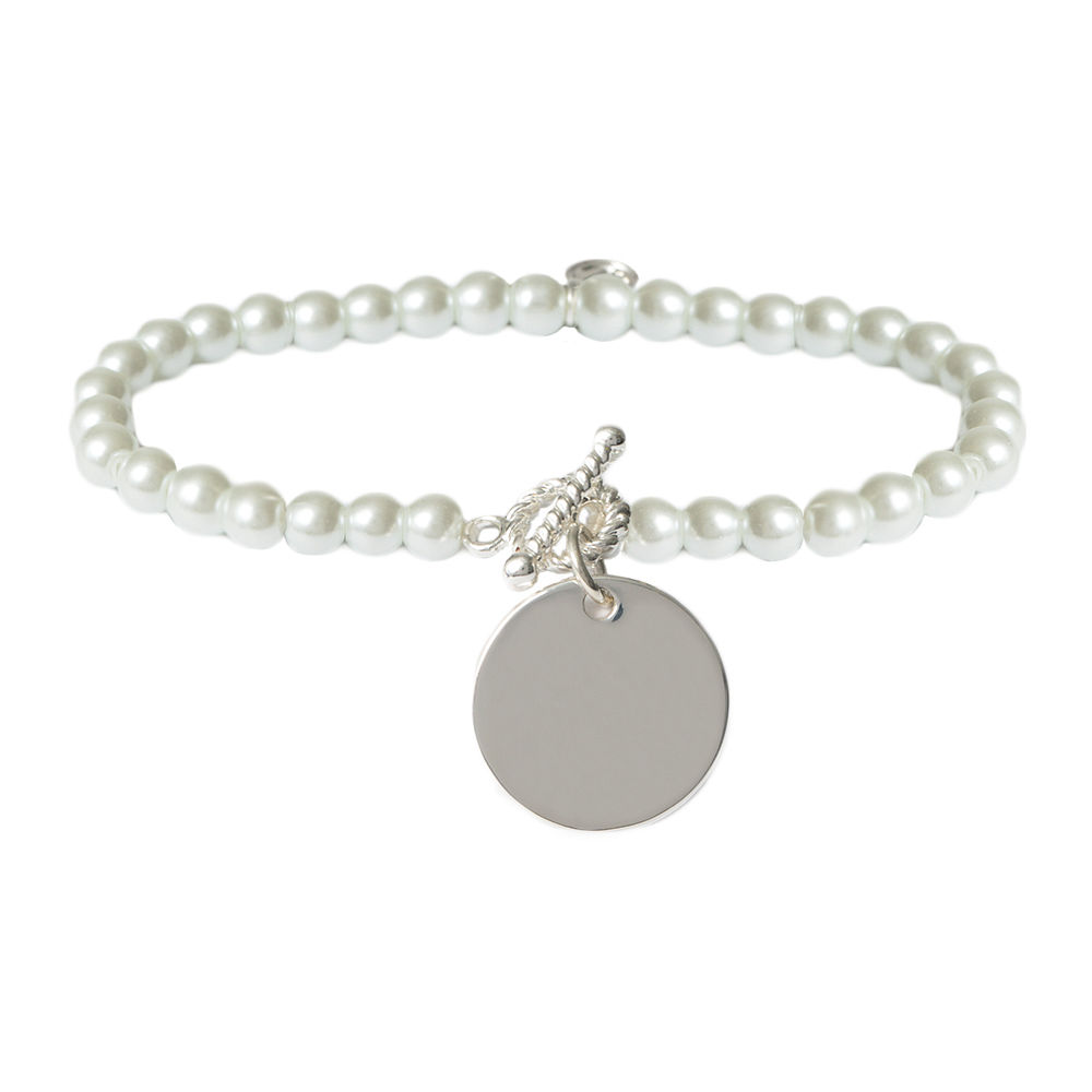 preppy personalized pearl bracelet