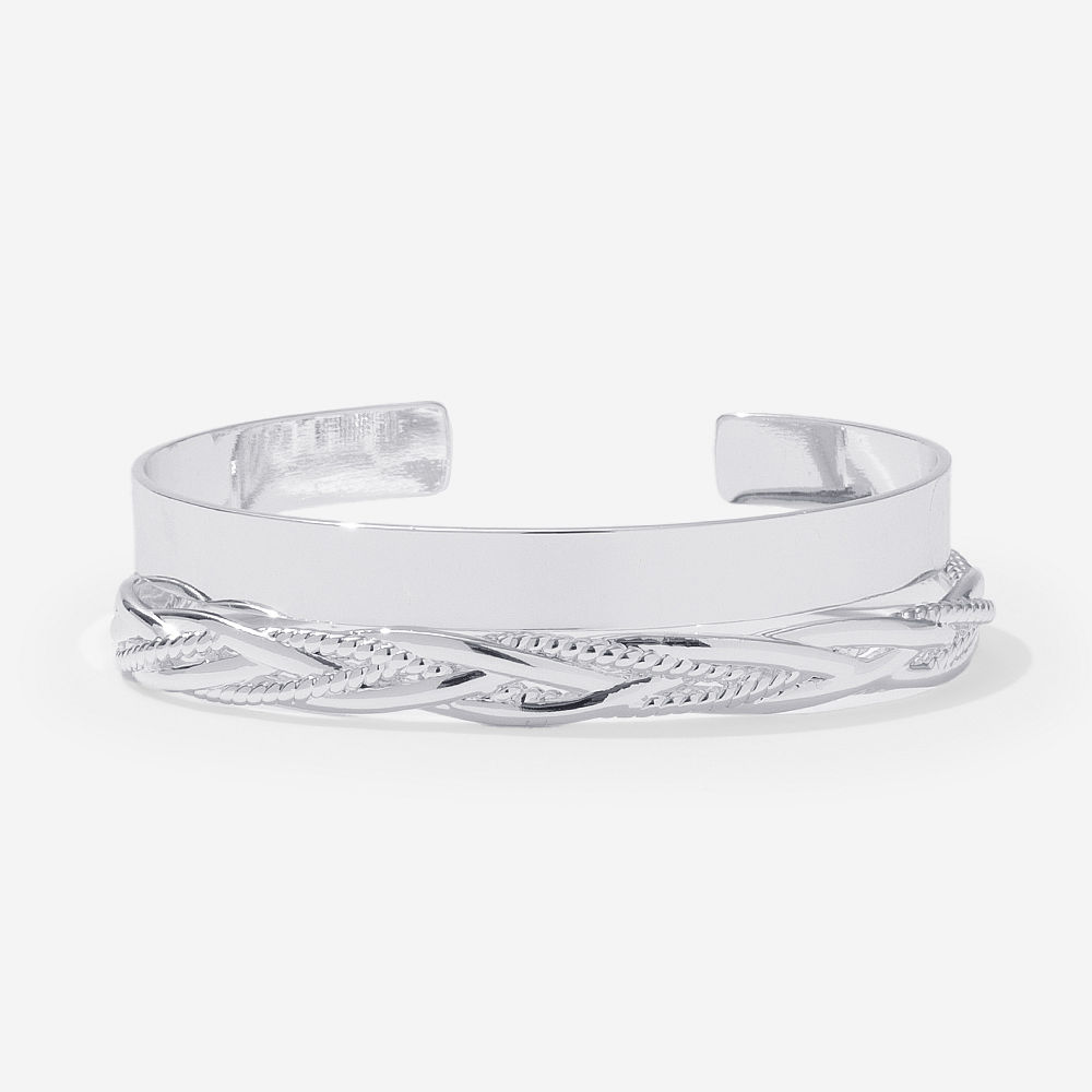 monogrammed bangle set on marble
