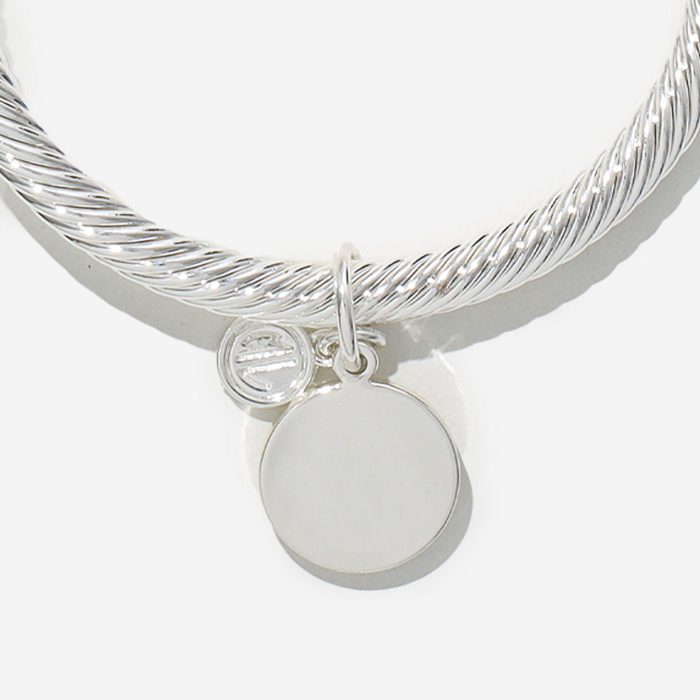 duo cable bracelets in gold and silver