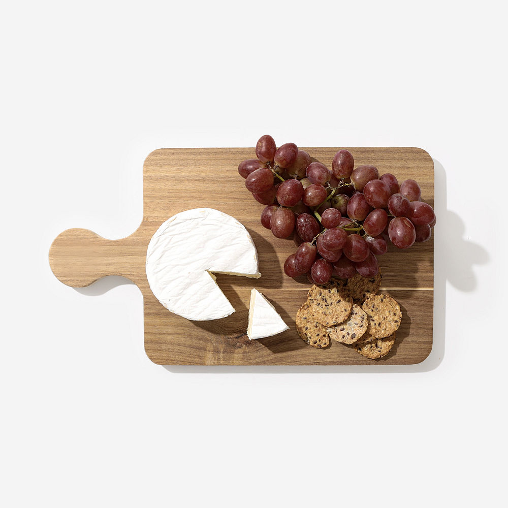 Monogrammed Charcuterie Board with wine bottle and glass