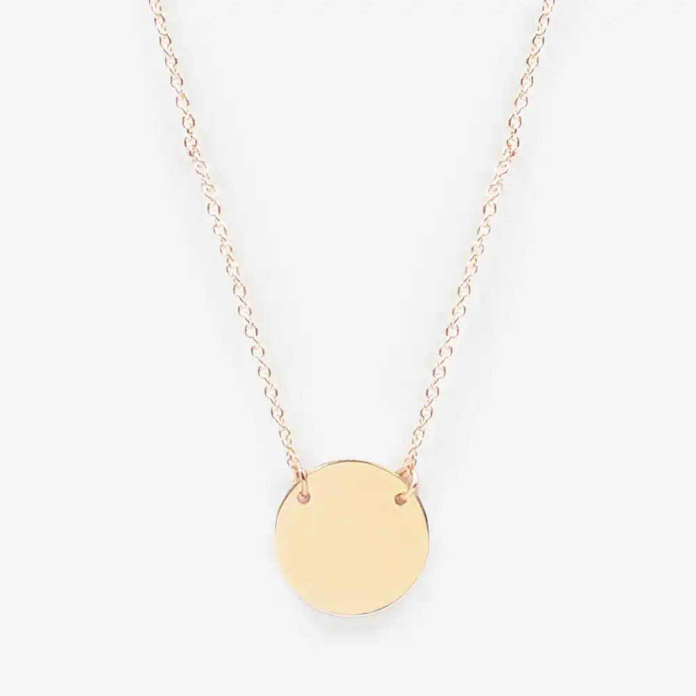 Monogrammed Delicate Disc Necklace