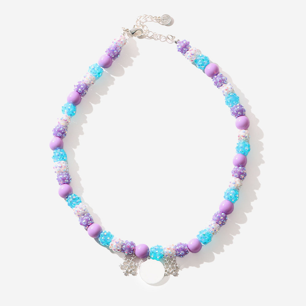 duo snowflake necklace with bracelets