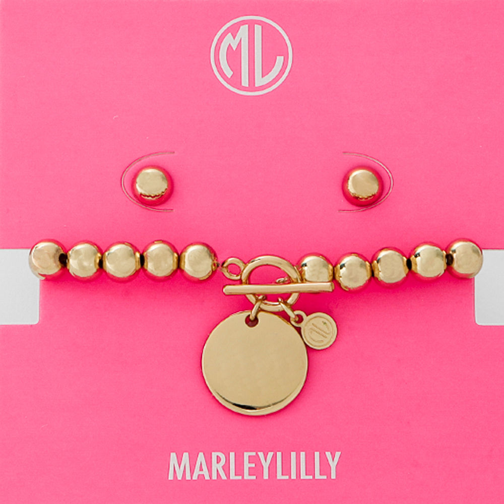 Monogrammed Jewelry Gift Set in Silver