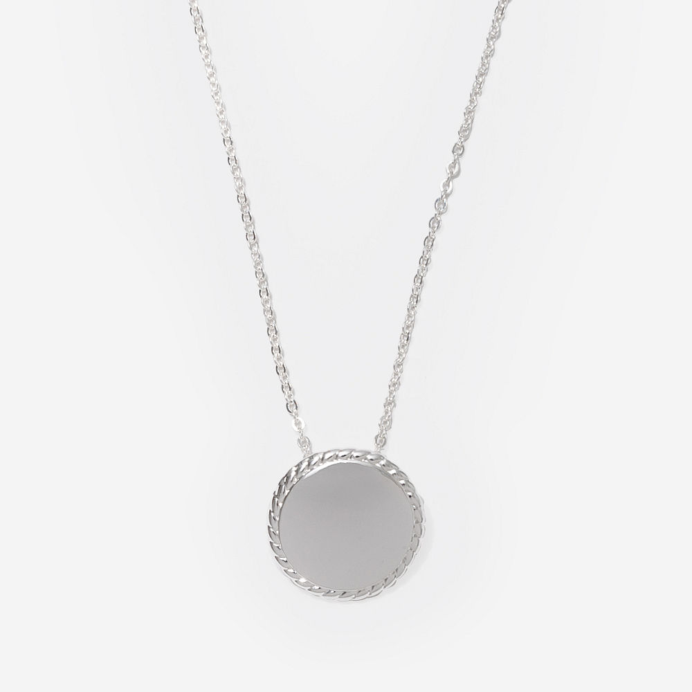 nala engraved monogrammed silver necklace