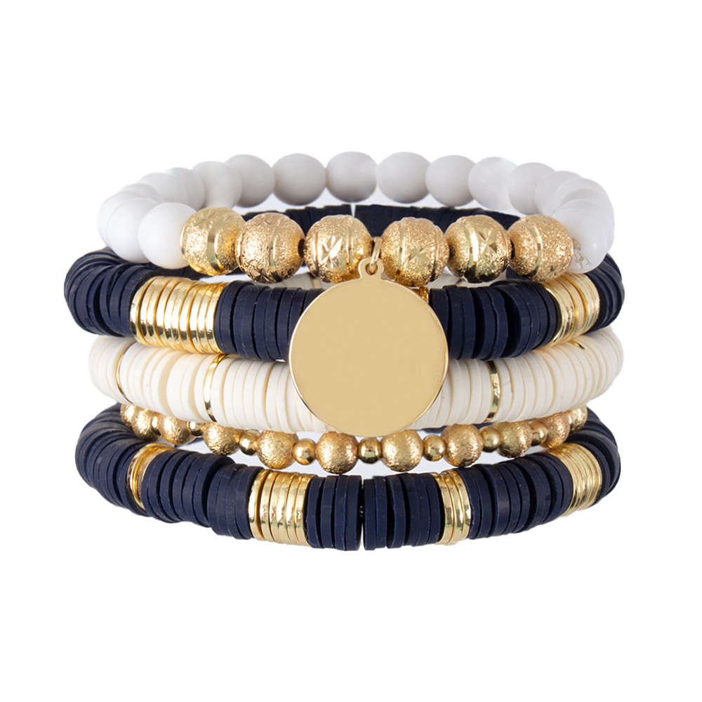 Monogrammed Nantucket Bracelet Stack Set of 5 Bracelets
