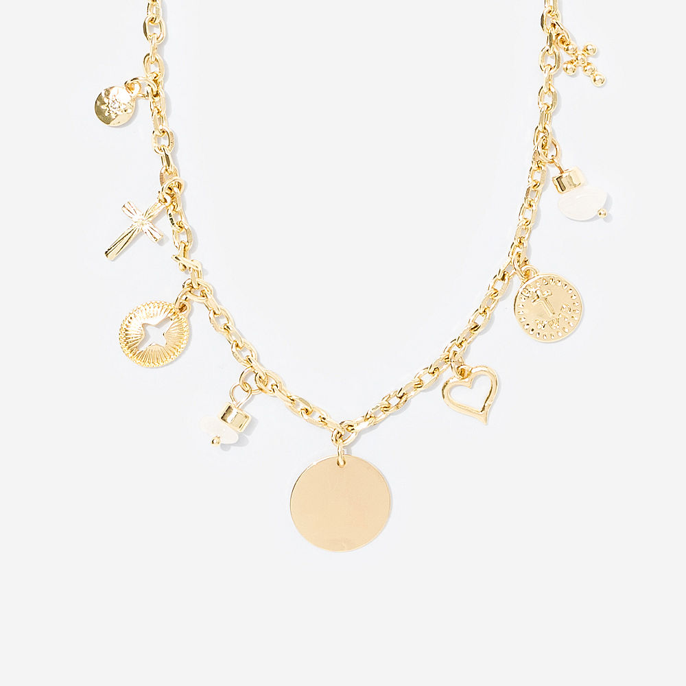 Monogrammed Signature Charm Necklace | Gold
