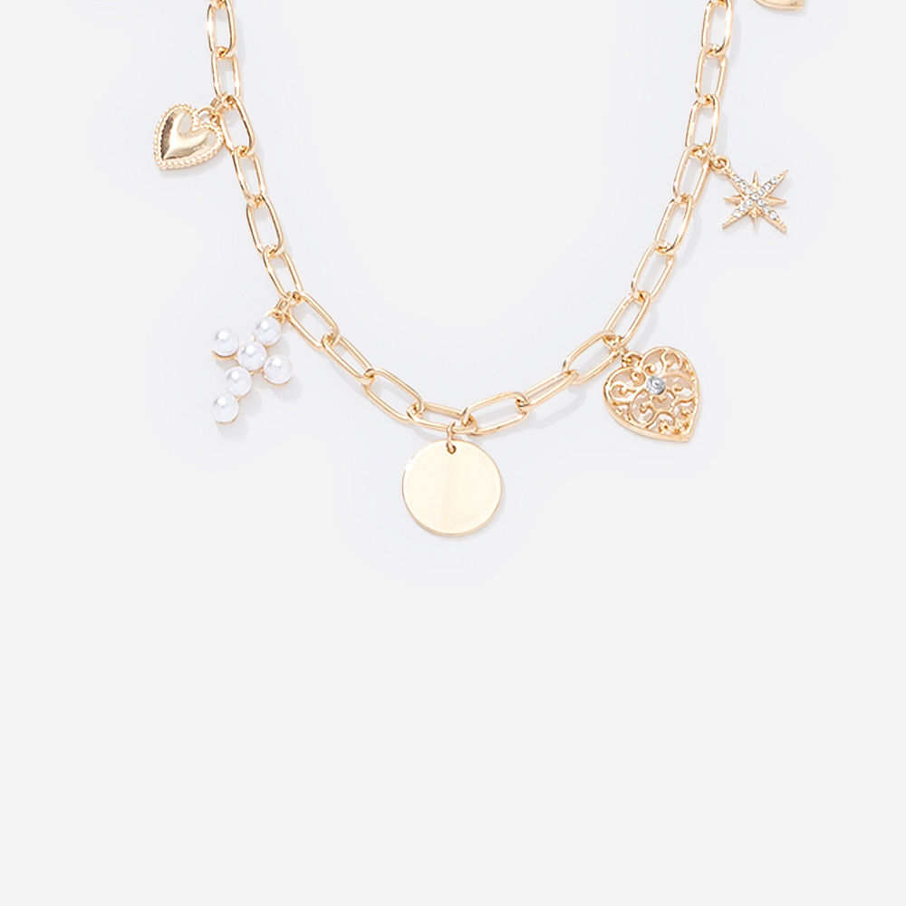 Monogrammed Signature Charm Necklace | Pearl