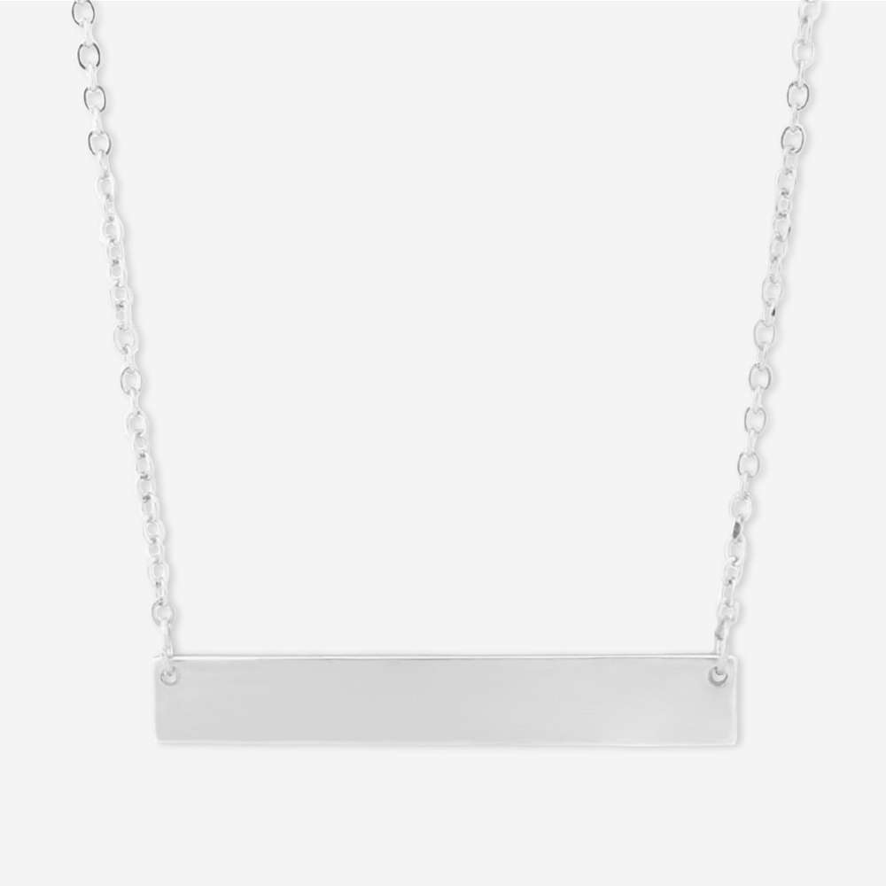 Monogrammed Bar Necklace Initial Bar Necklace