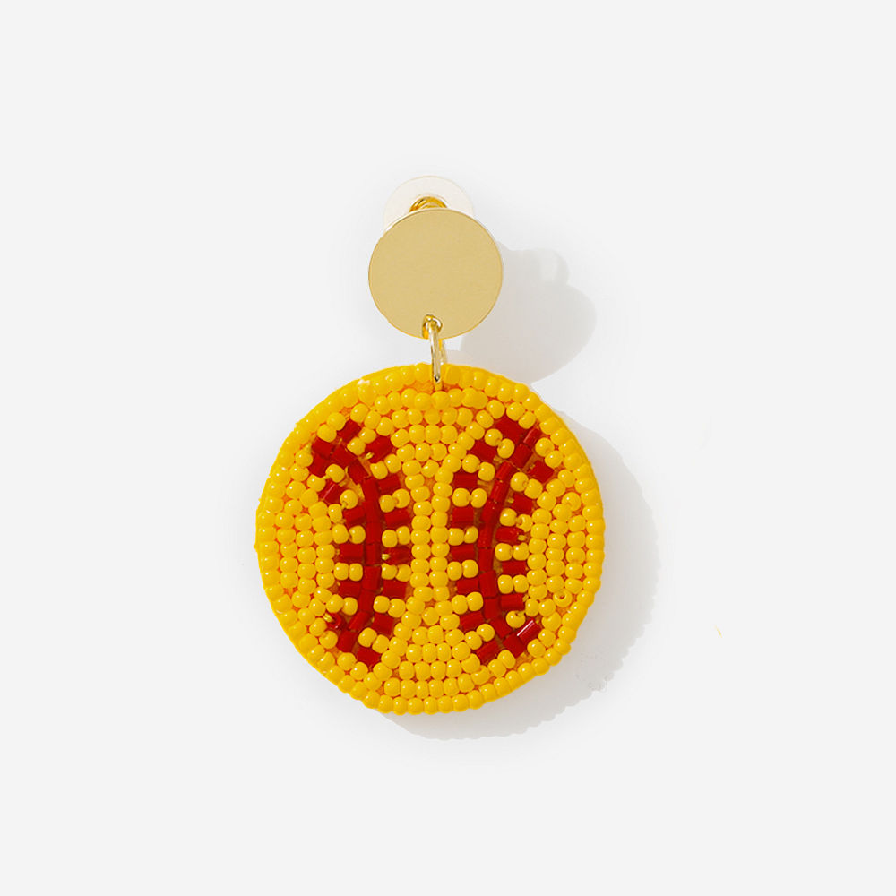 softball earrings studio shot