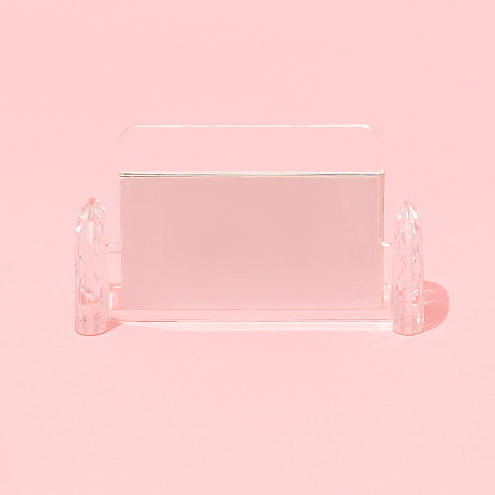 Personalized Business card holder stand with office supplies