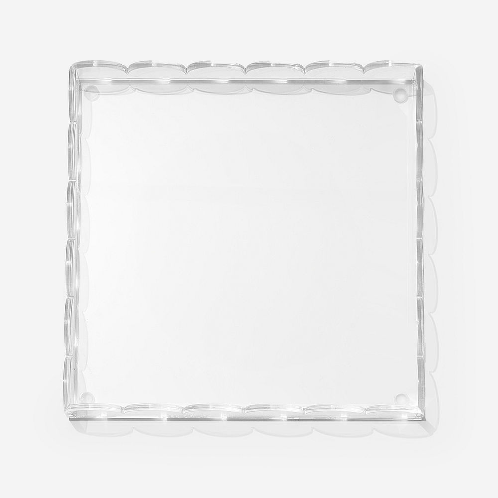 Personalized Scallop Acrylic Valet Tray | Clear