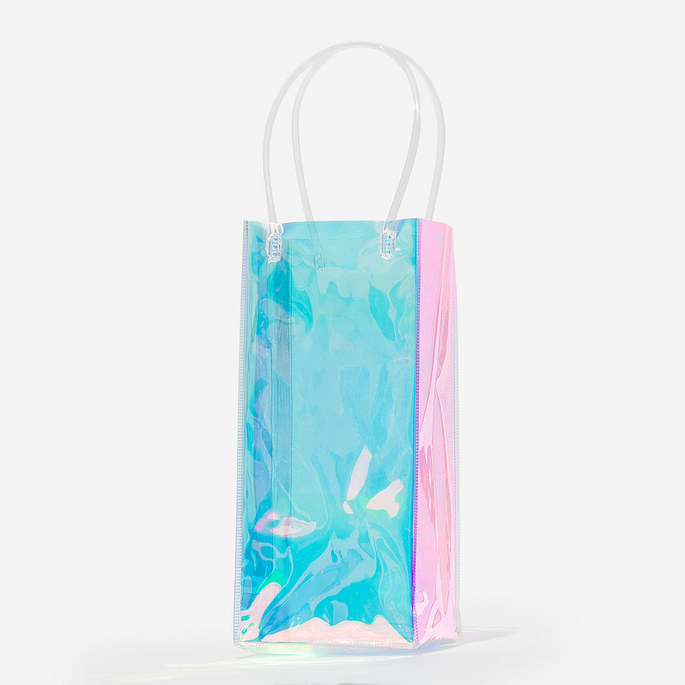 wine gift bag on white counter