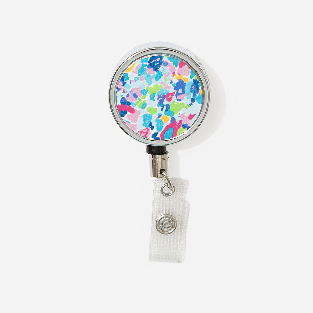 Personalized Badge Reel | Watercolor Cheetah