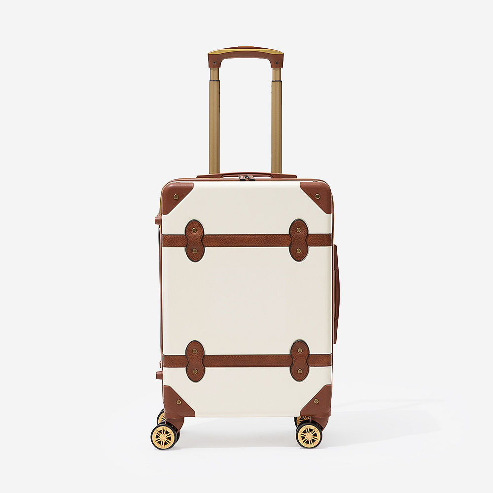 Monogrammed Vintage Carry-On Suitcase | Ivory
