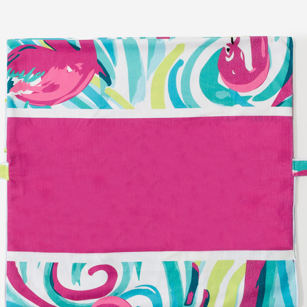 painted petals chair cover at pool