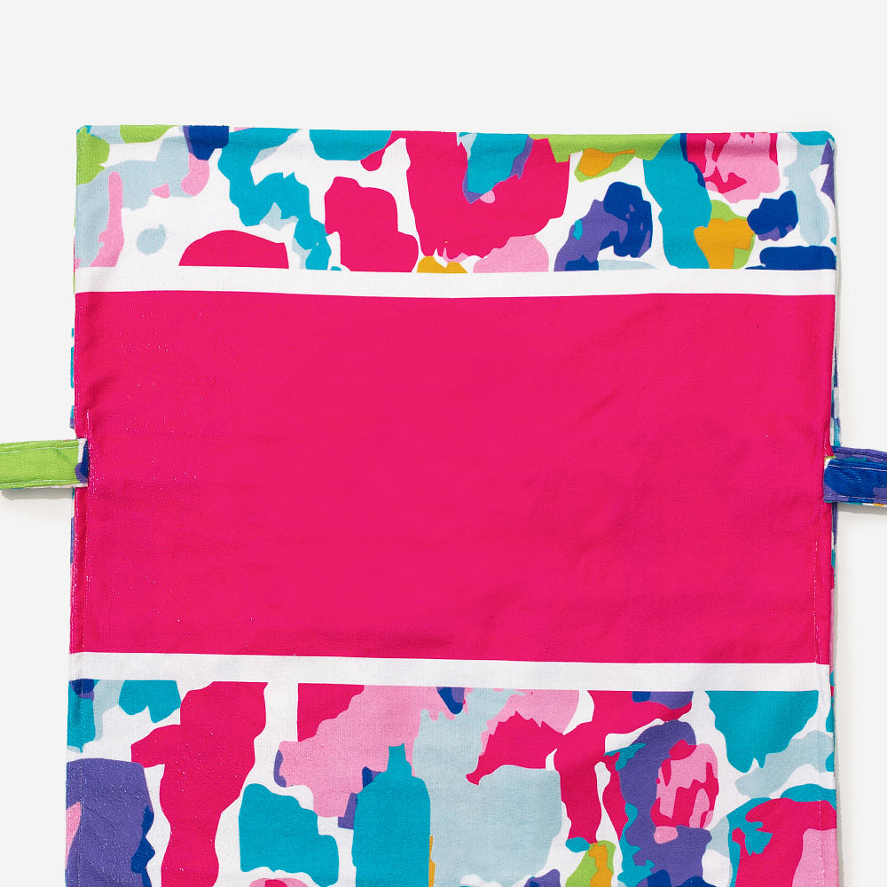 painted petals chair cover at pool