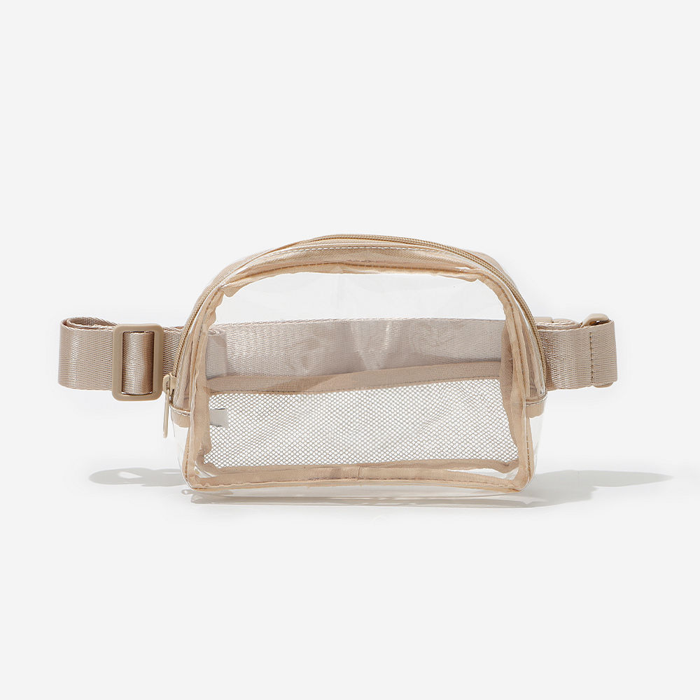 clear belt bag around waist