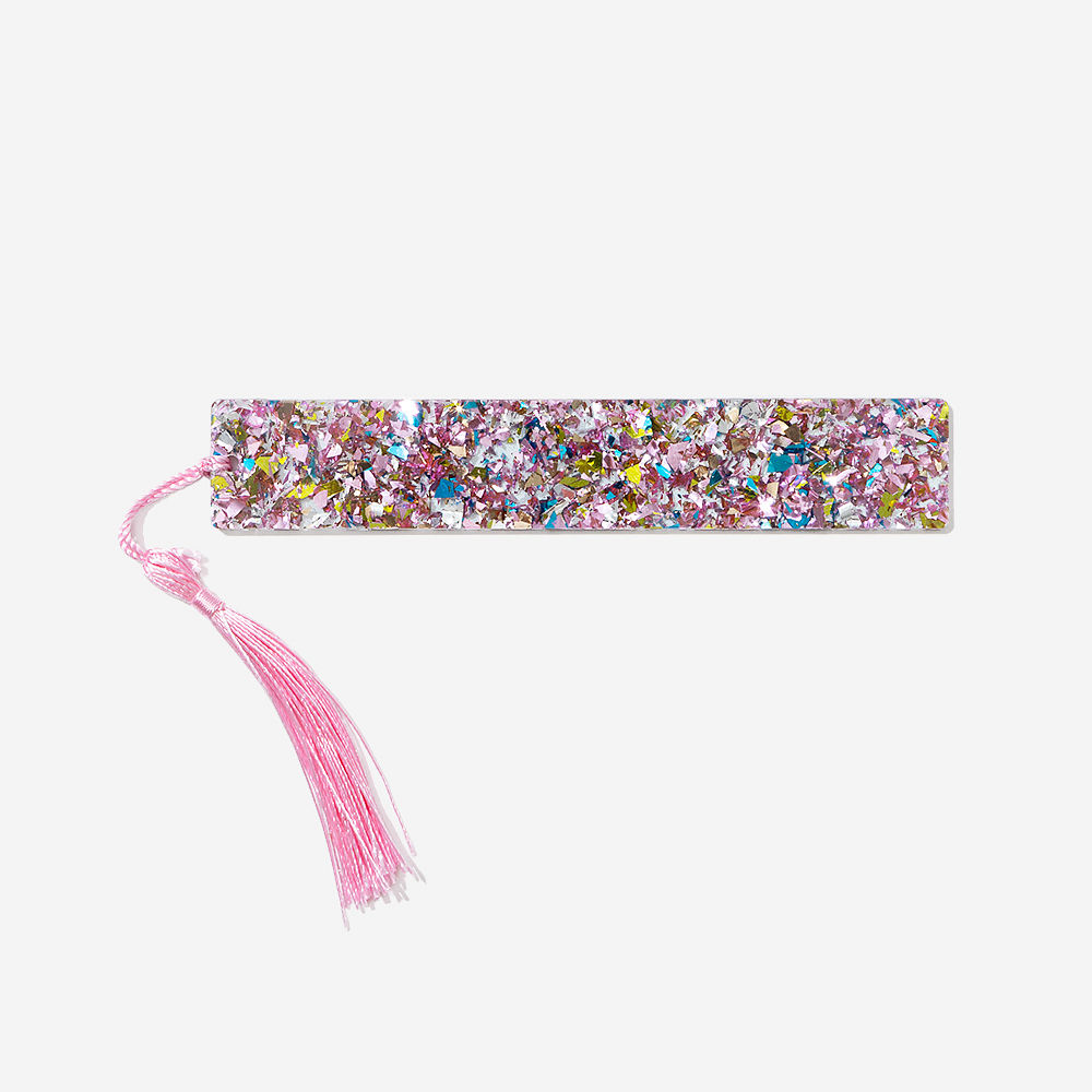 Monogrammed Glitter Bookmark | Pink