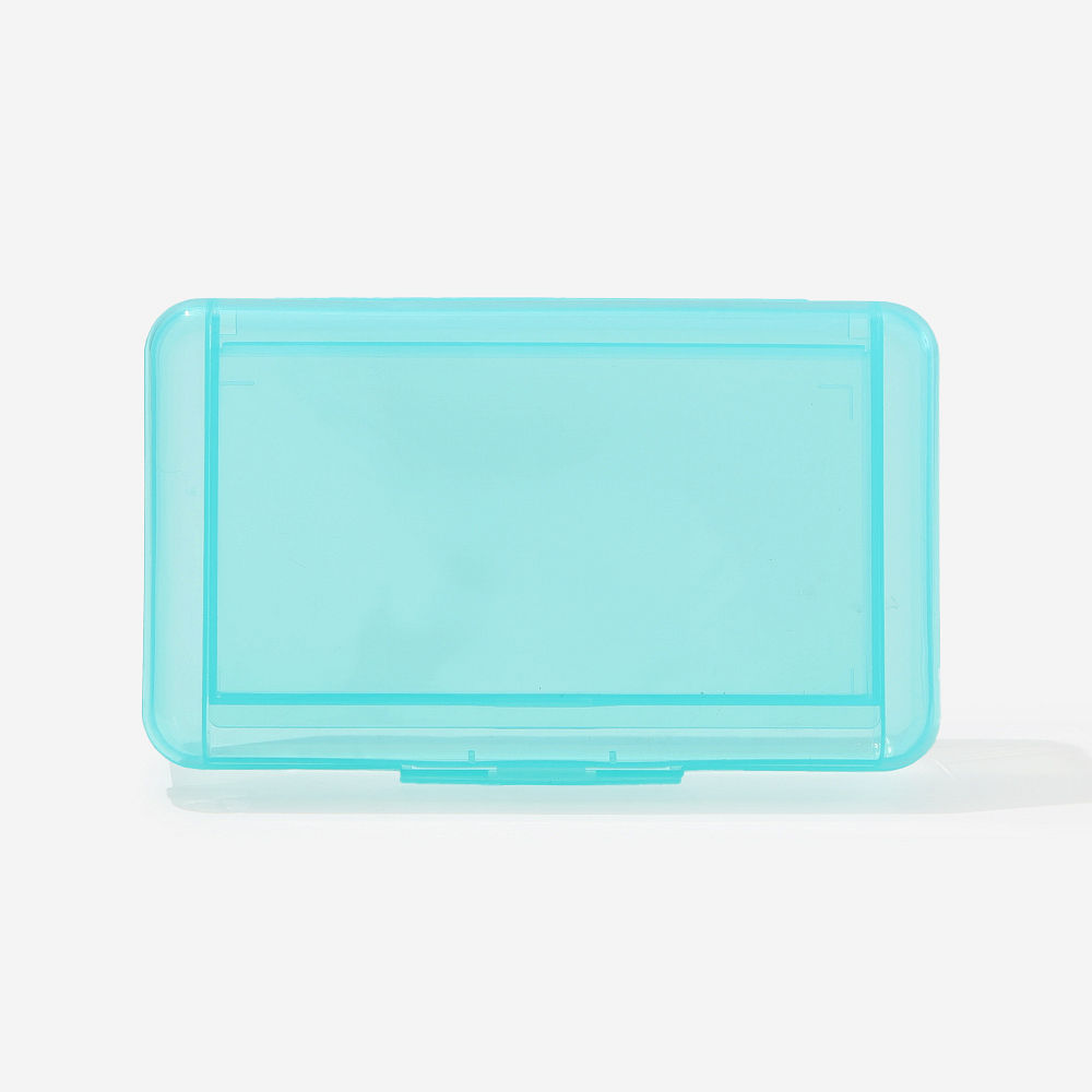 aqua blue monogrammed kids pencil box