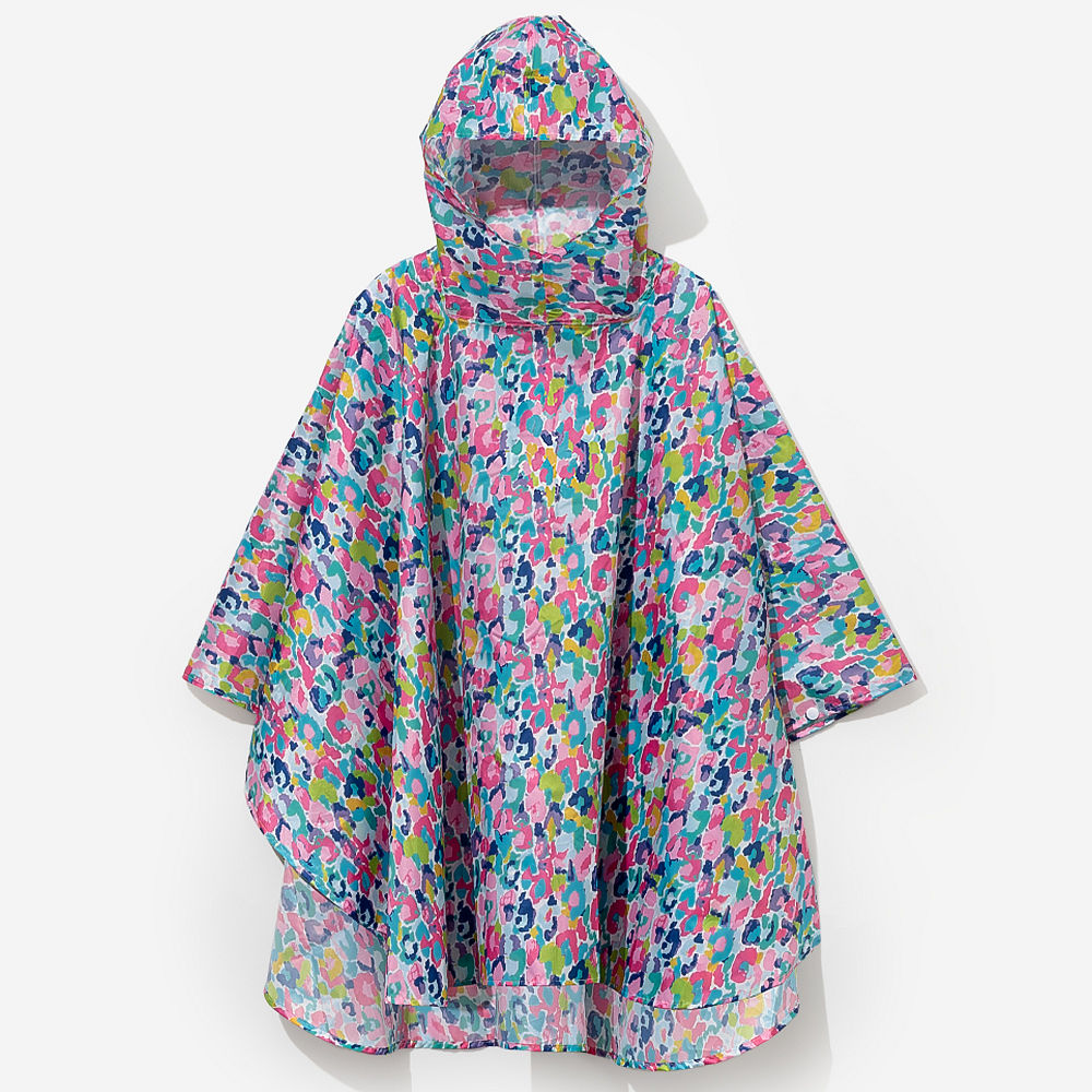 onyx leopard monogrammed poncho folded