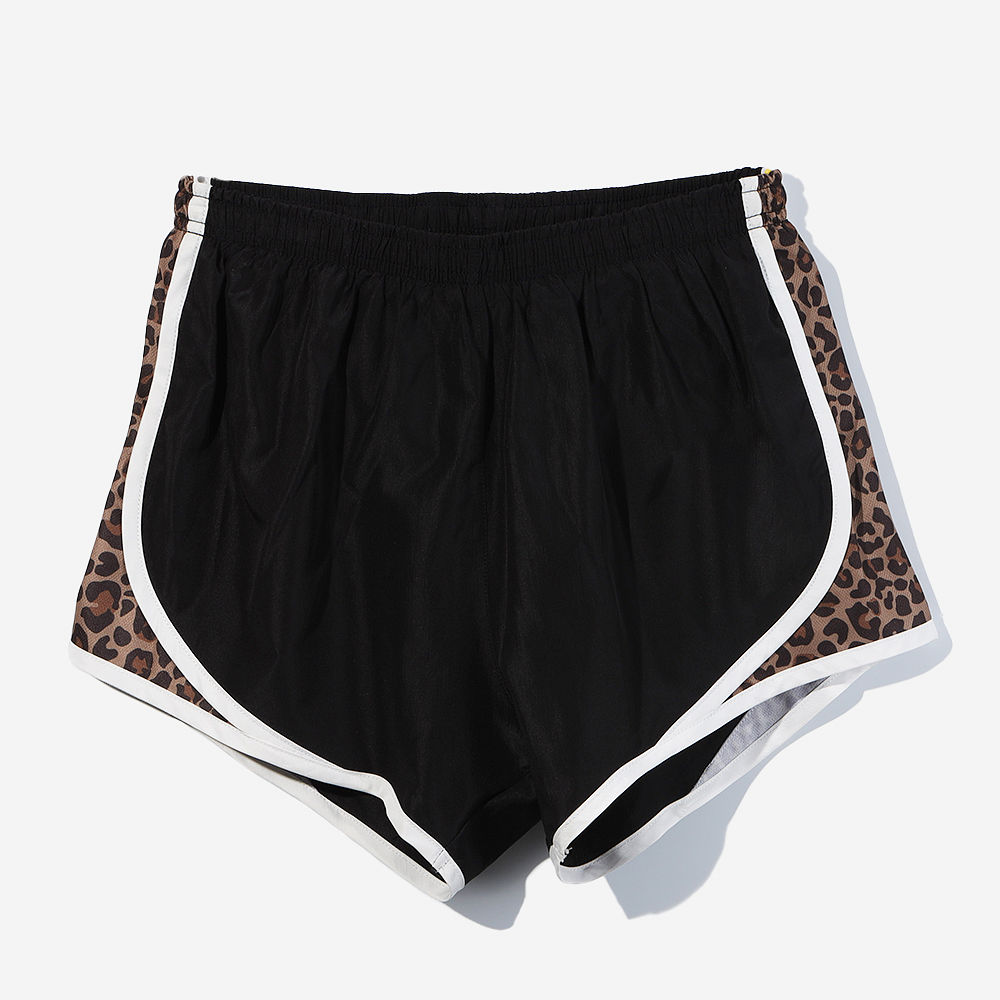 ashley in leopard running shorts