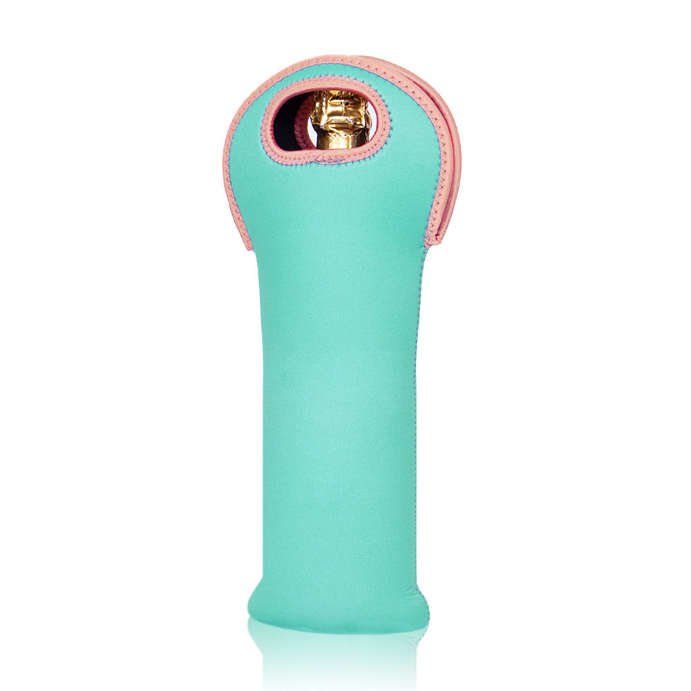 mint wine bag with wine glasses