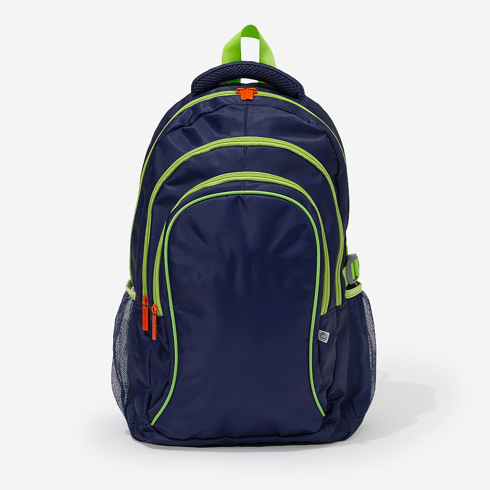 navy monogrammed backpack lunch box and essentials pouch