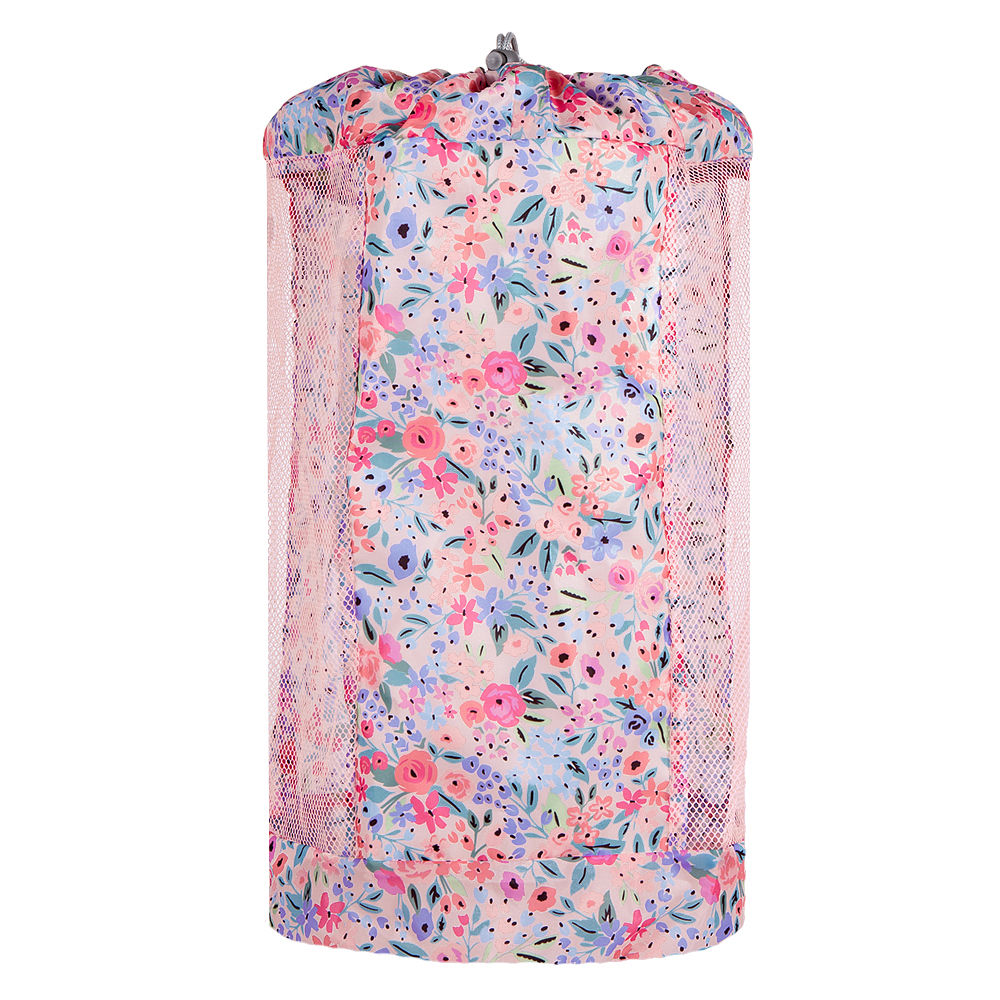 inside of cheetah monogrammed beach backpack bag