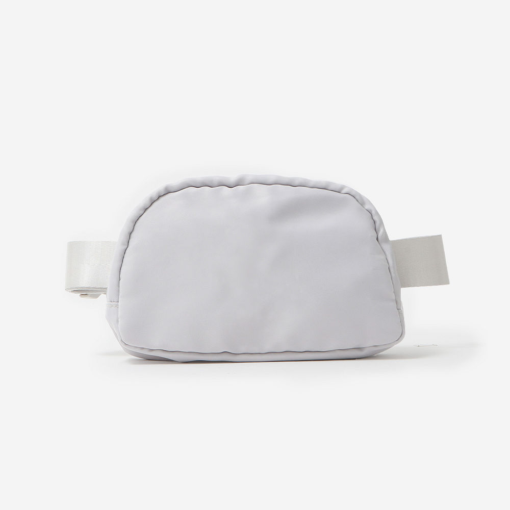studio shot of lavender belt bag