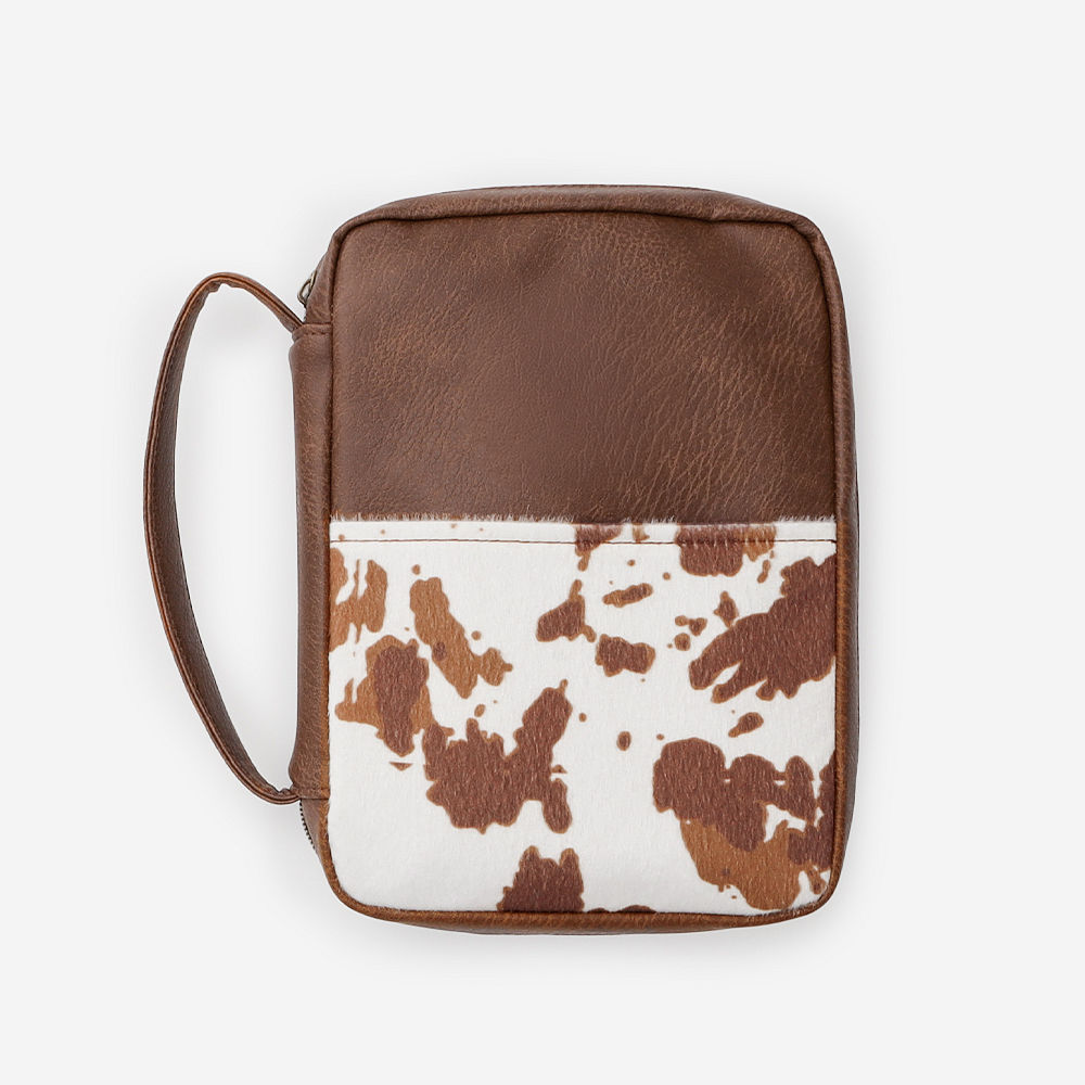 dark brown bible carrier with accessories