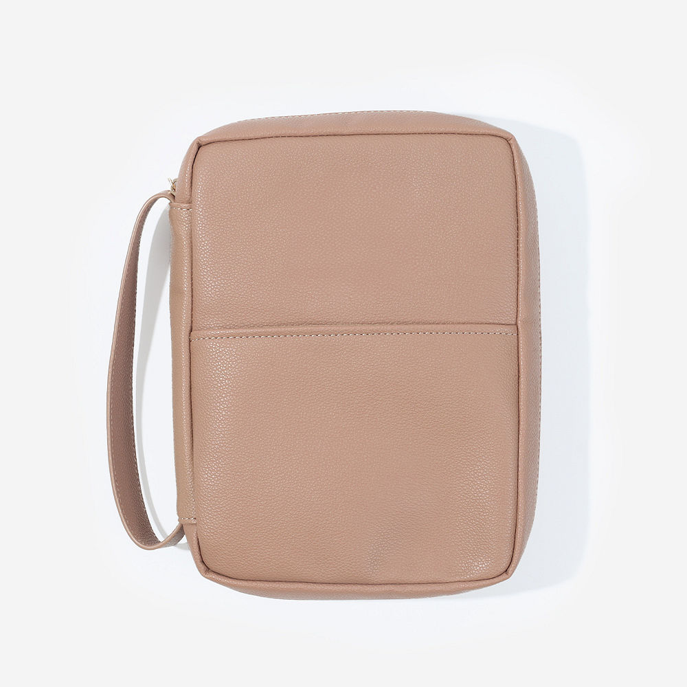 dark brown bible carrier with accessories