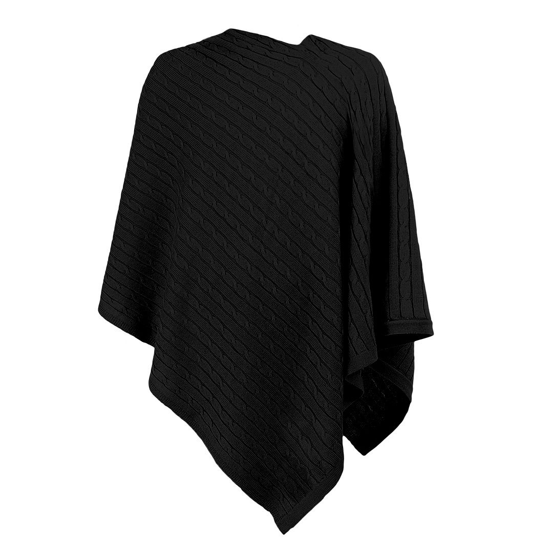 front and side of girls hot pink poncho
