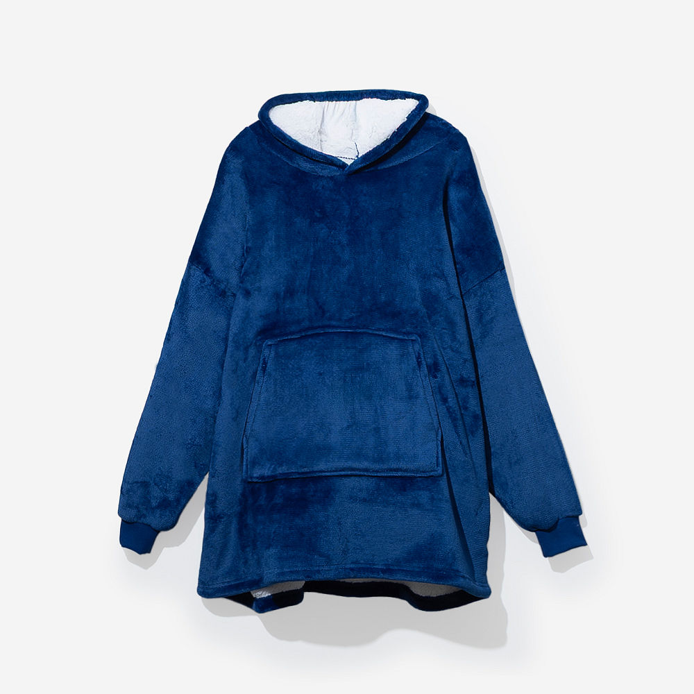 Monogrammed Blanket Hoodie | Blue