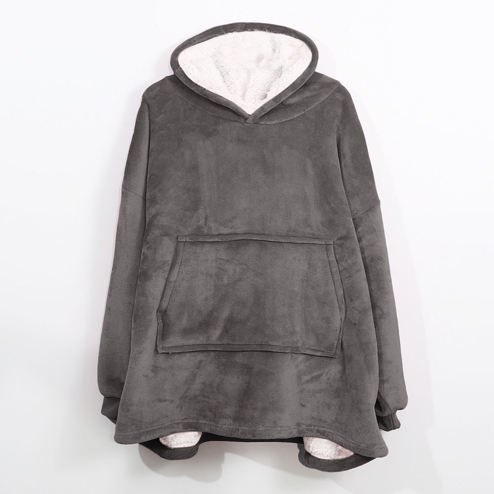 charcoal blanket hoodie with hood