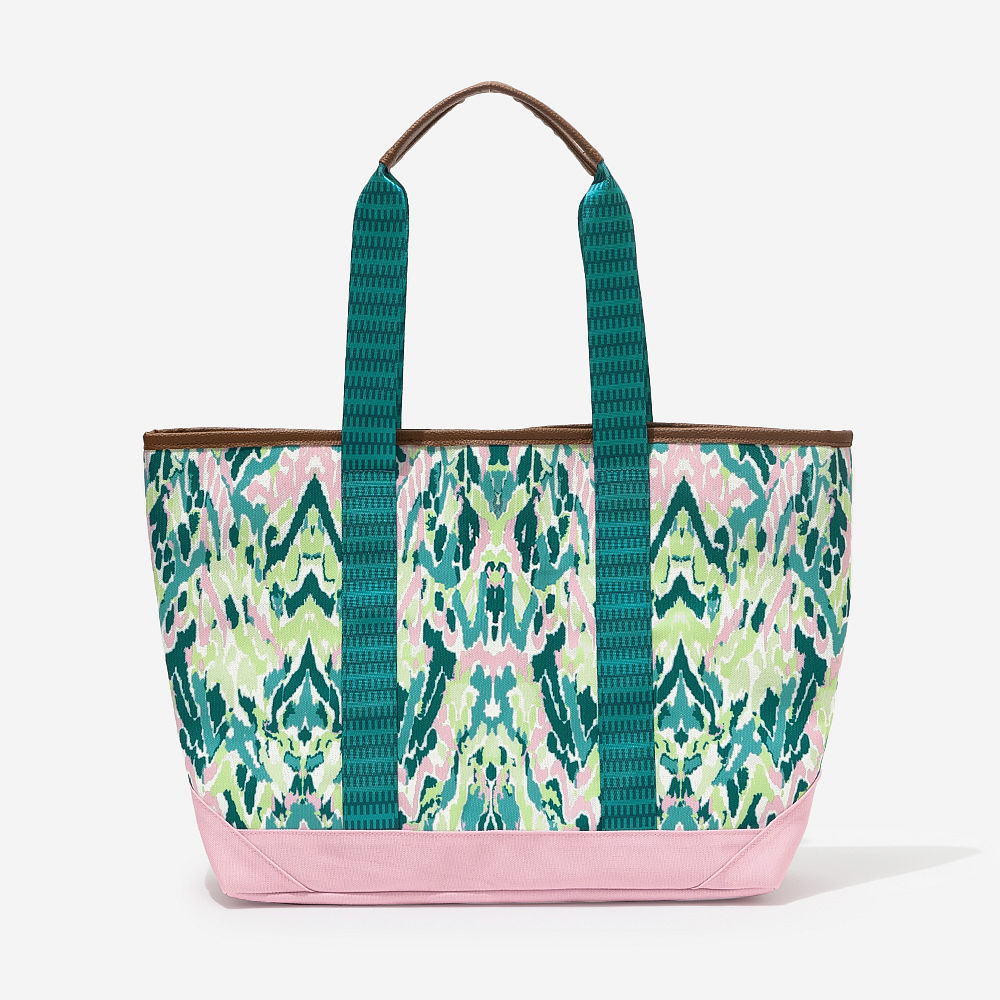 puppy in navy personalized navy boat tote bag