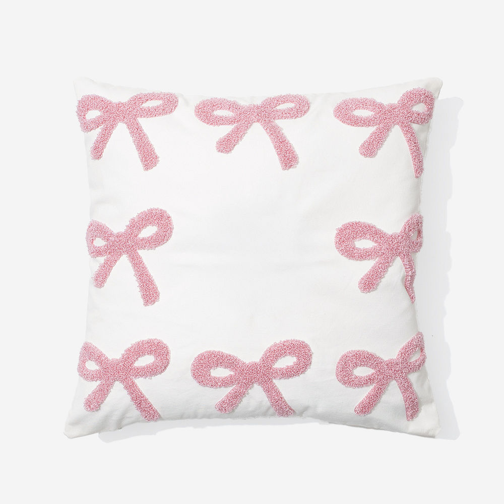 Monogrammed Bows Pillow Sham | Pink Bows