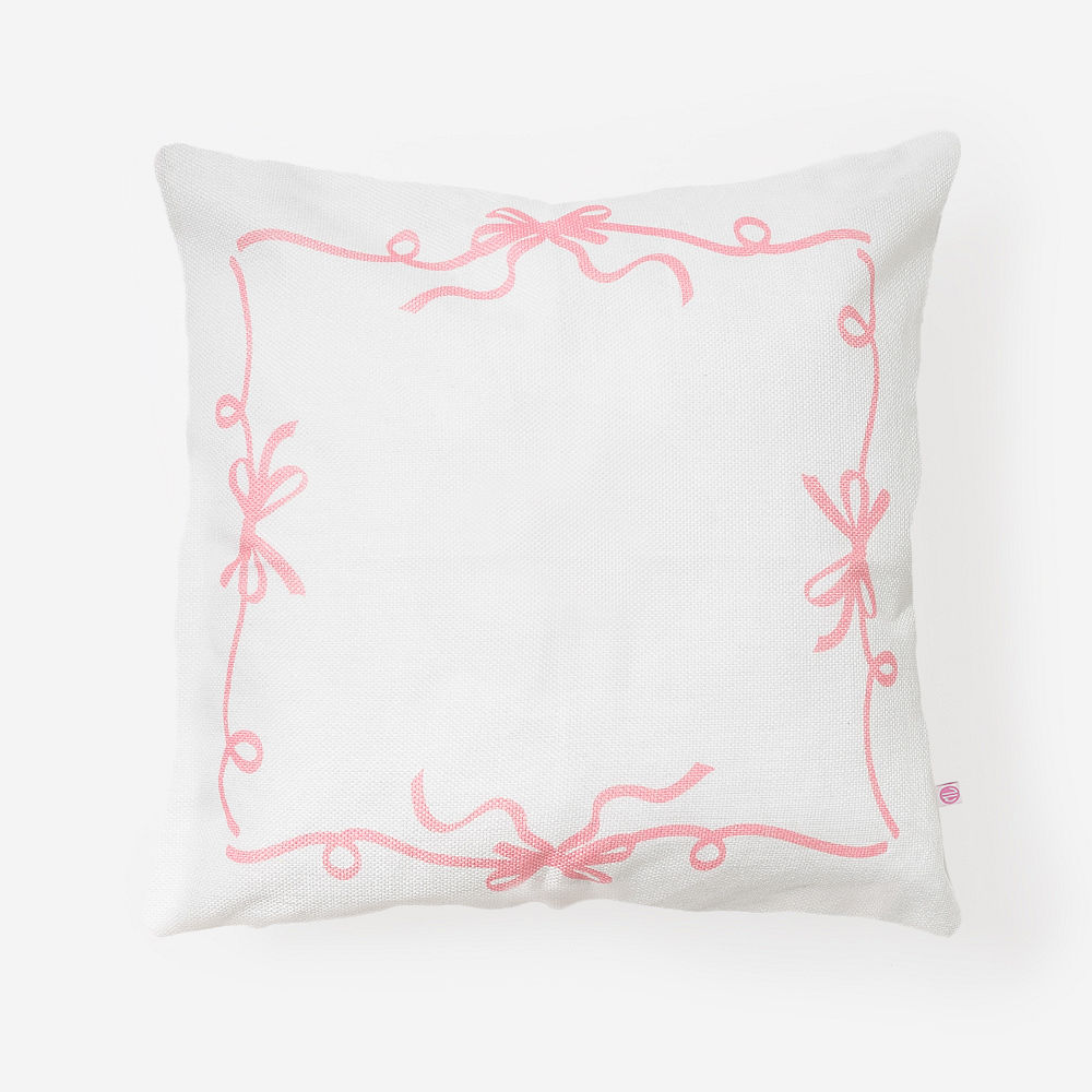 bow pillow sham with bunny fall 2025