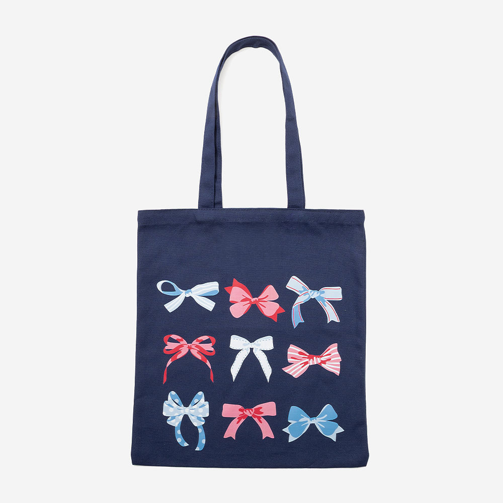 pink bows bow tote up close