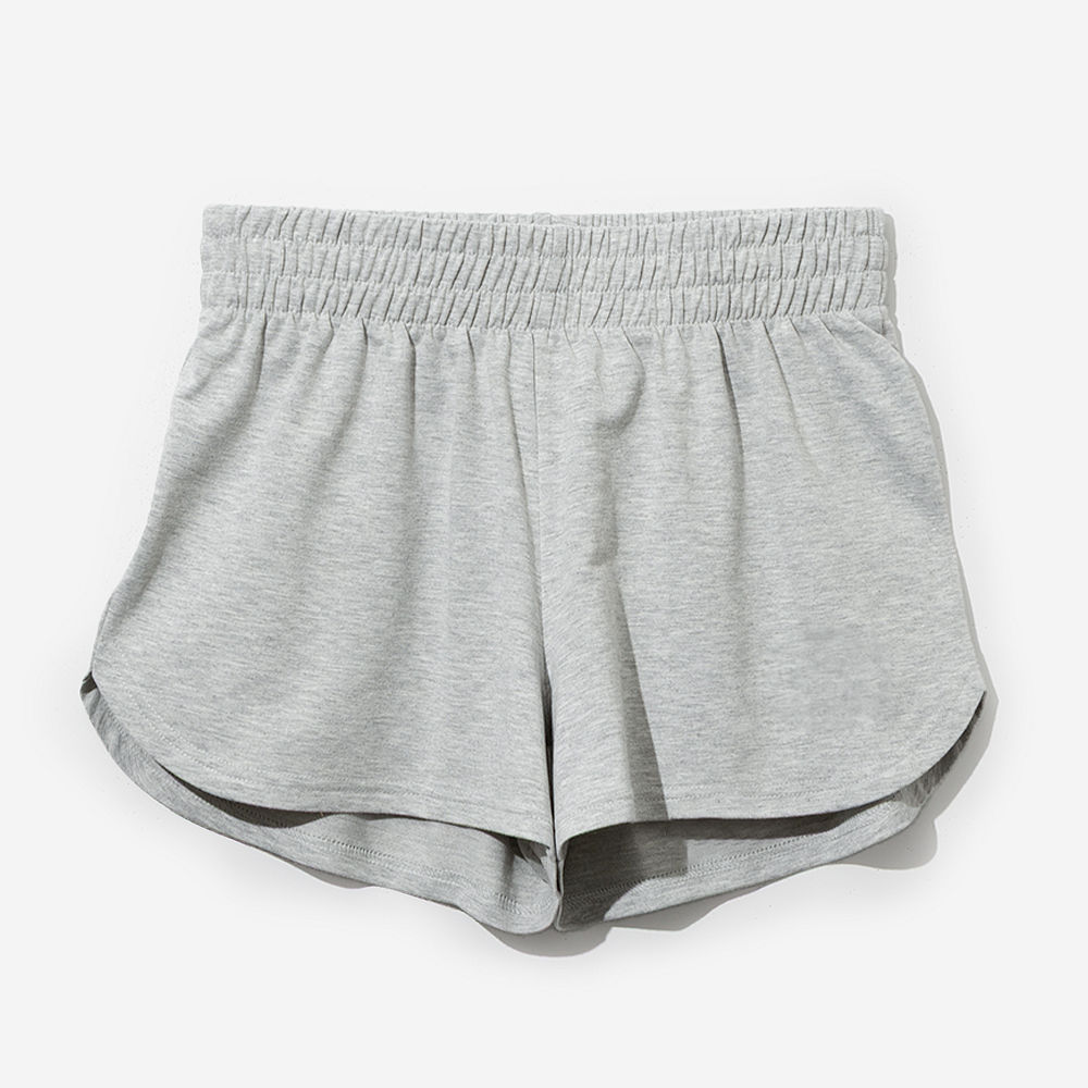 back of heathered grey boxer shorts