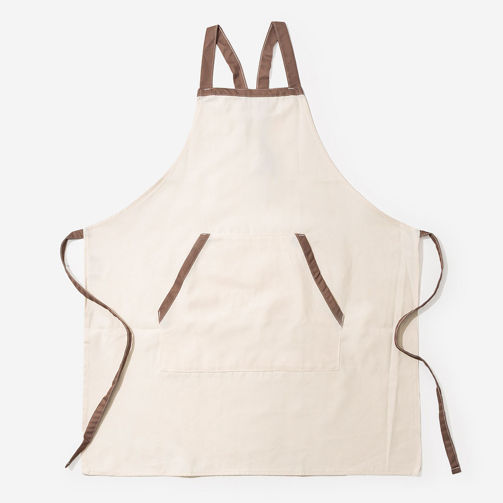 ivory personalized canvas apron with kitchen utensils
