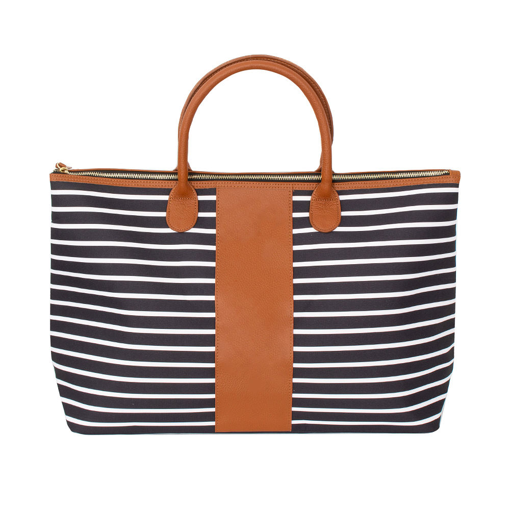 Personalized Striped Carry-on Bag