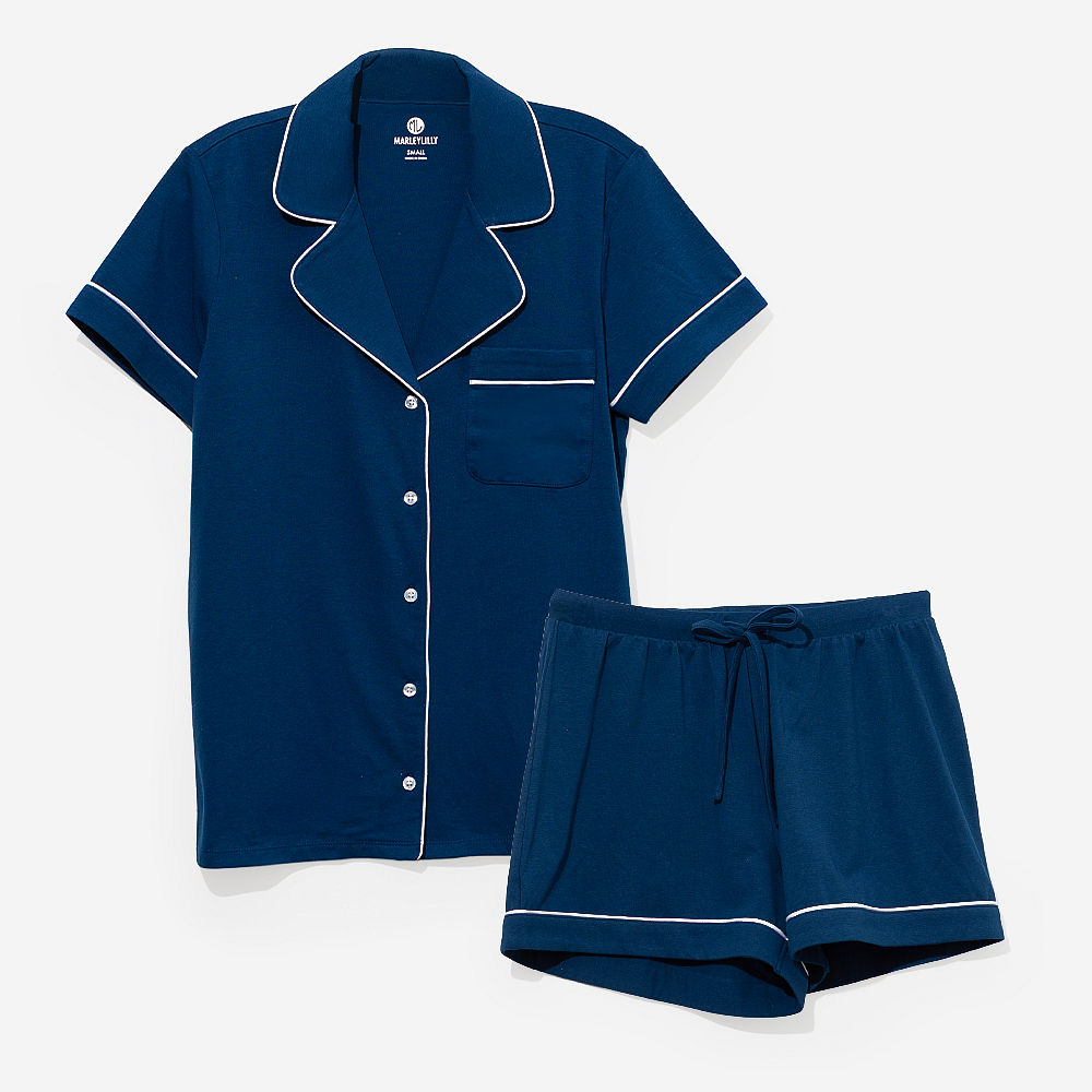 Monogrammed Classic Sleep Set | Navy