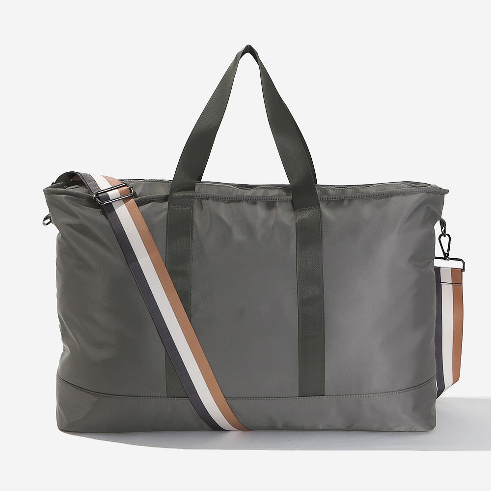Monogrammed Charcoal Classic Weekender outside