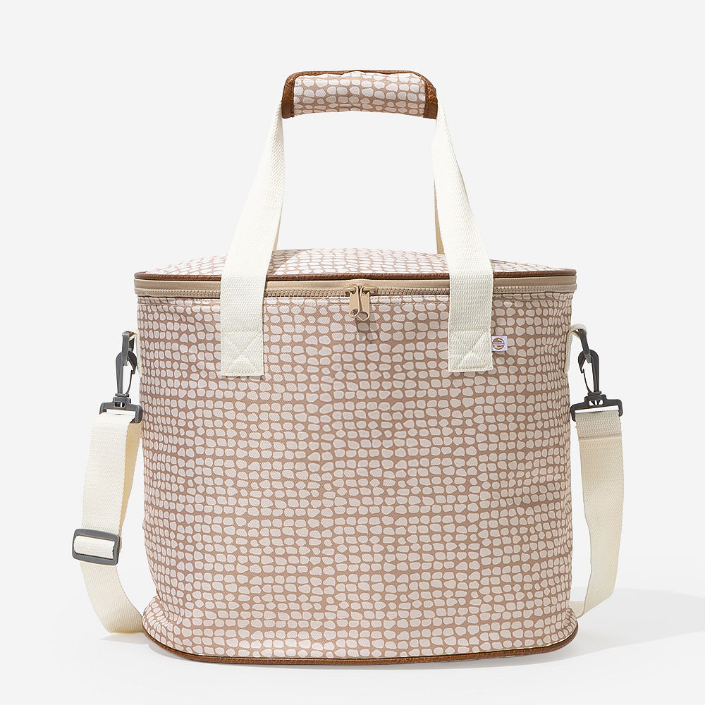 monogrammed cooler and beach towel in wild blooms